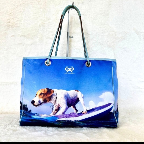 Anya Hindmarch Handbags - Anya Hindmarch Be A Bag Tote Dog Surfing Rare